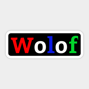 Wolof Gambia Flag Colours Sticker